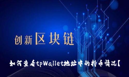 如何查看tpWallet地址中的持币情况？